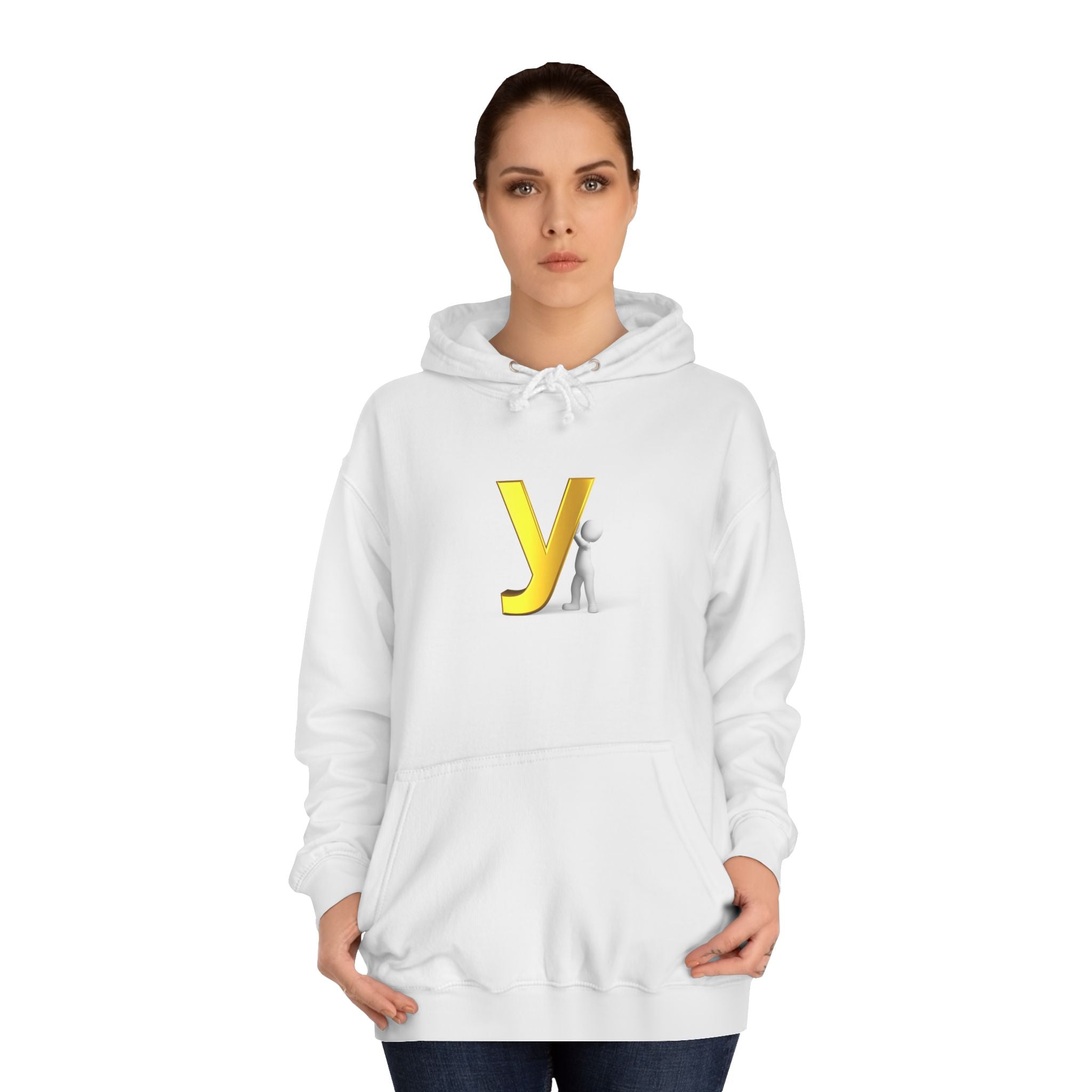 Yellow 3D Letter Y hoodie | Letterman Monogram Initial Sweatshirt