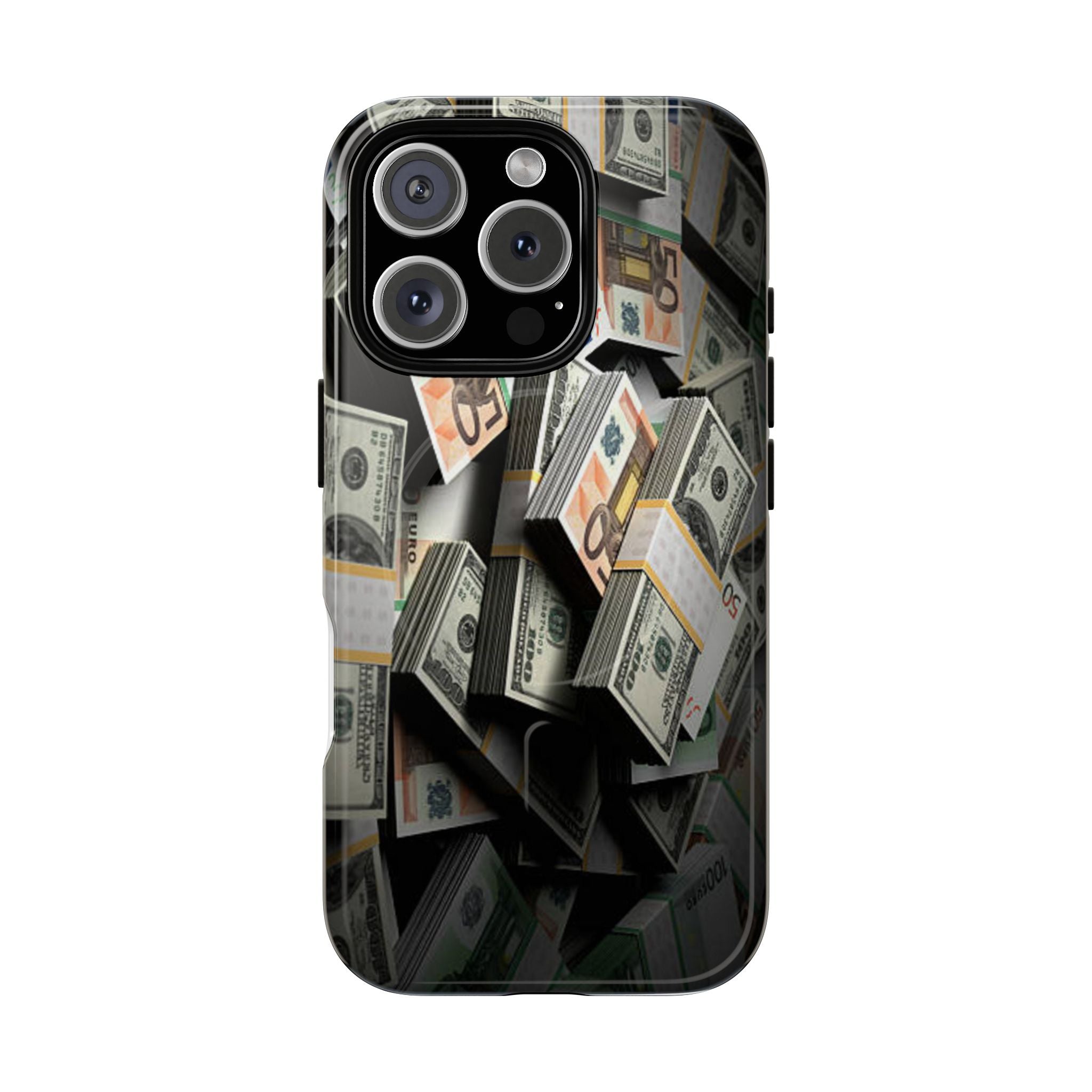 Coque de téléphone Argent Empilé | Coque magnétique robuste