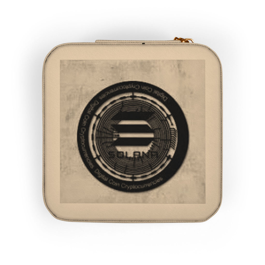 Solana Crypto currency Jewelry Travel Case | Compact Velvet Organizer