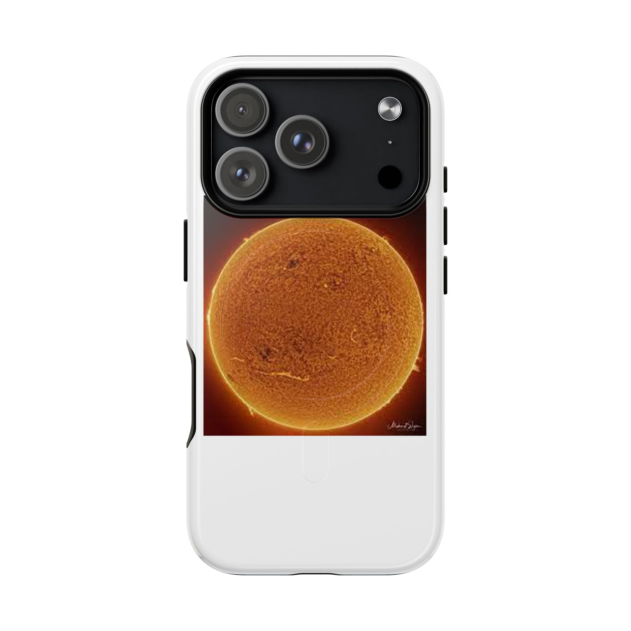 Coque de téléphone illustrée Disque Solaire | Coque magnétique résistante