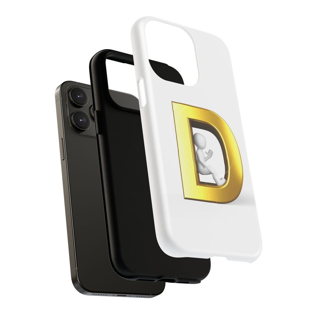 Gold Letter D Monogram Phone Case | Tough Magnetic Case