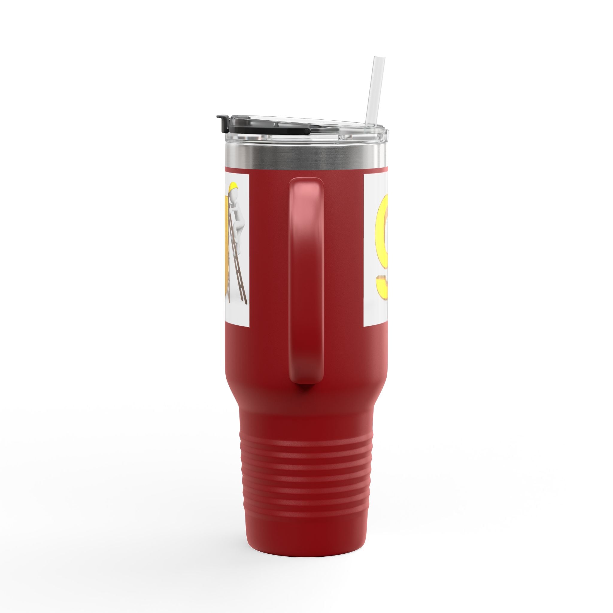 Yellow Letter G Monogram Travel Mug | 40oz Insulated Tumbler