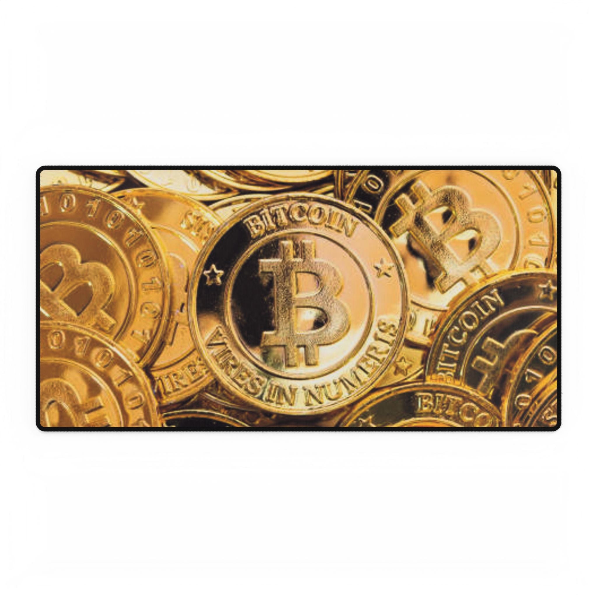Bitcoin Münzhaufen Schreibtischunterlage | Krypto Gaming Mauspad