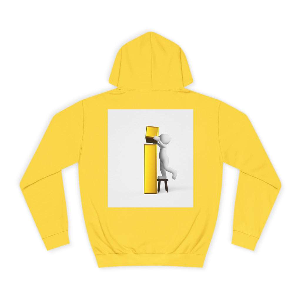 Stick Figure Building Letter i Hoodie | Minimal Illustration