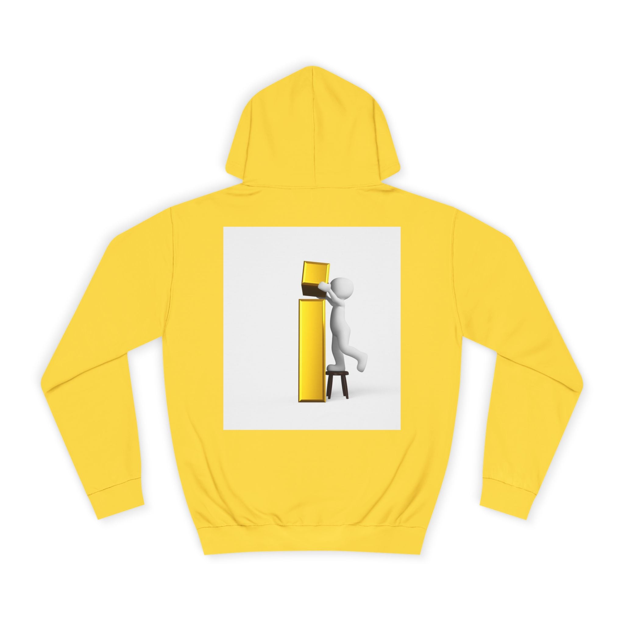Stick Figure Building Letter i Hoodie | Minimal Illustration