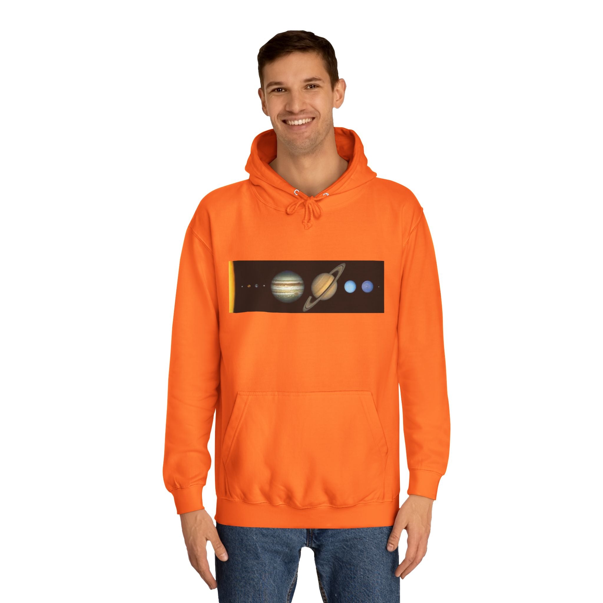 Solar System Planets Hoodie | Saturn Jupiter Earth Mars Nebula Design