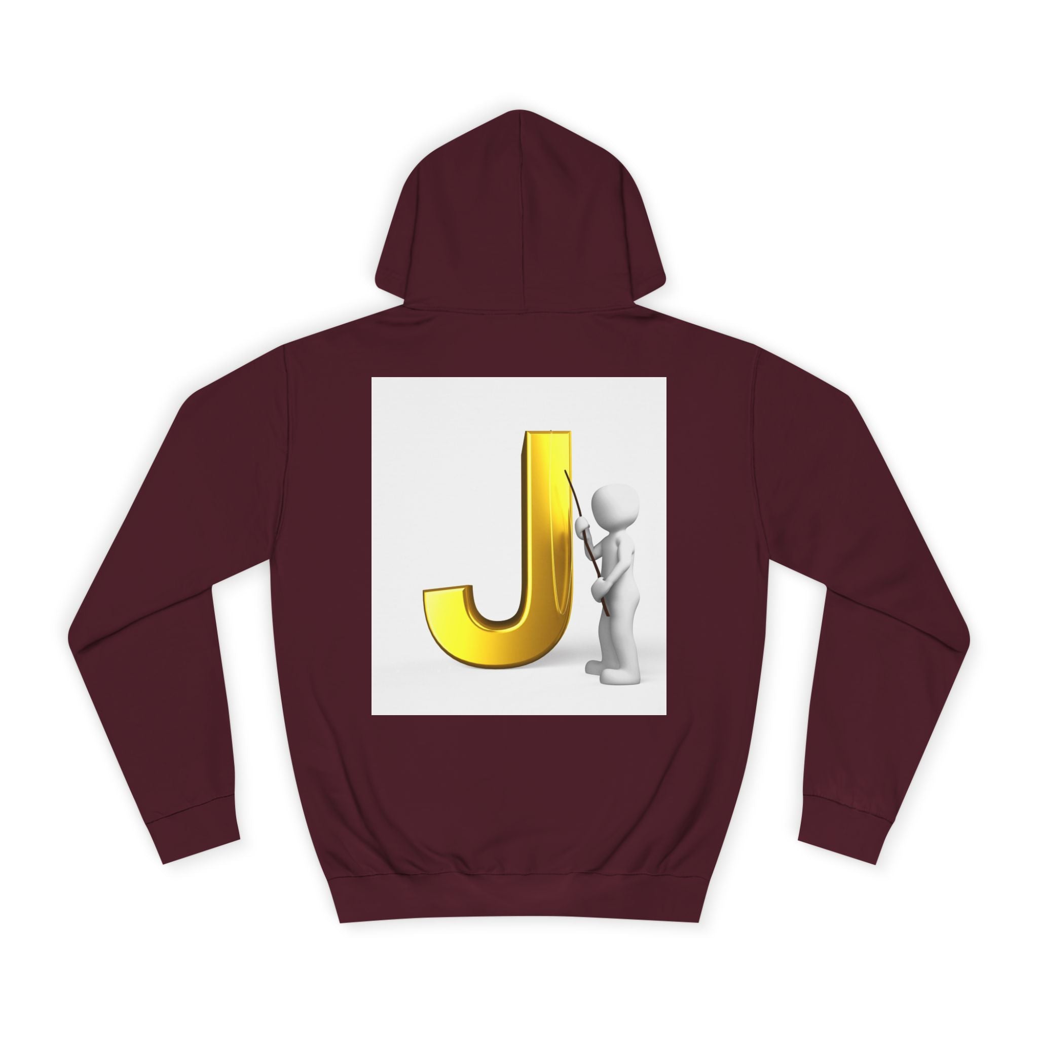 Golden Letter J Initial Hoodie | Monogram J Sweatshirt