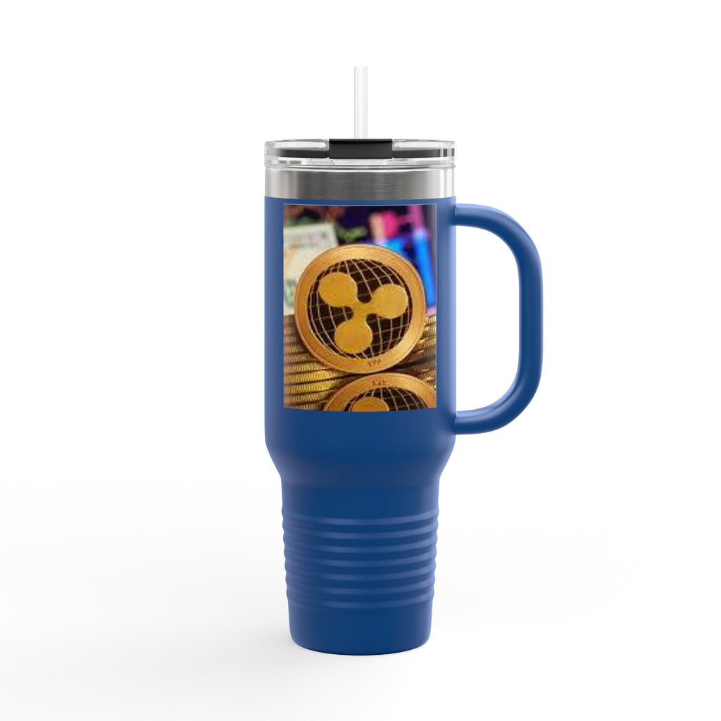 Ripple Crypto Coin Stack Insulated Travel Mug | 40oz