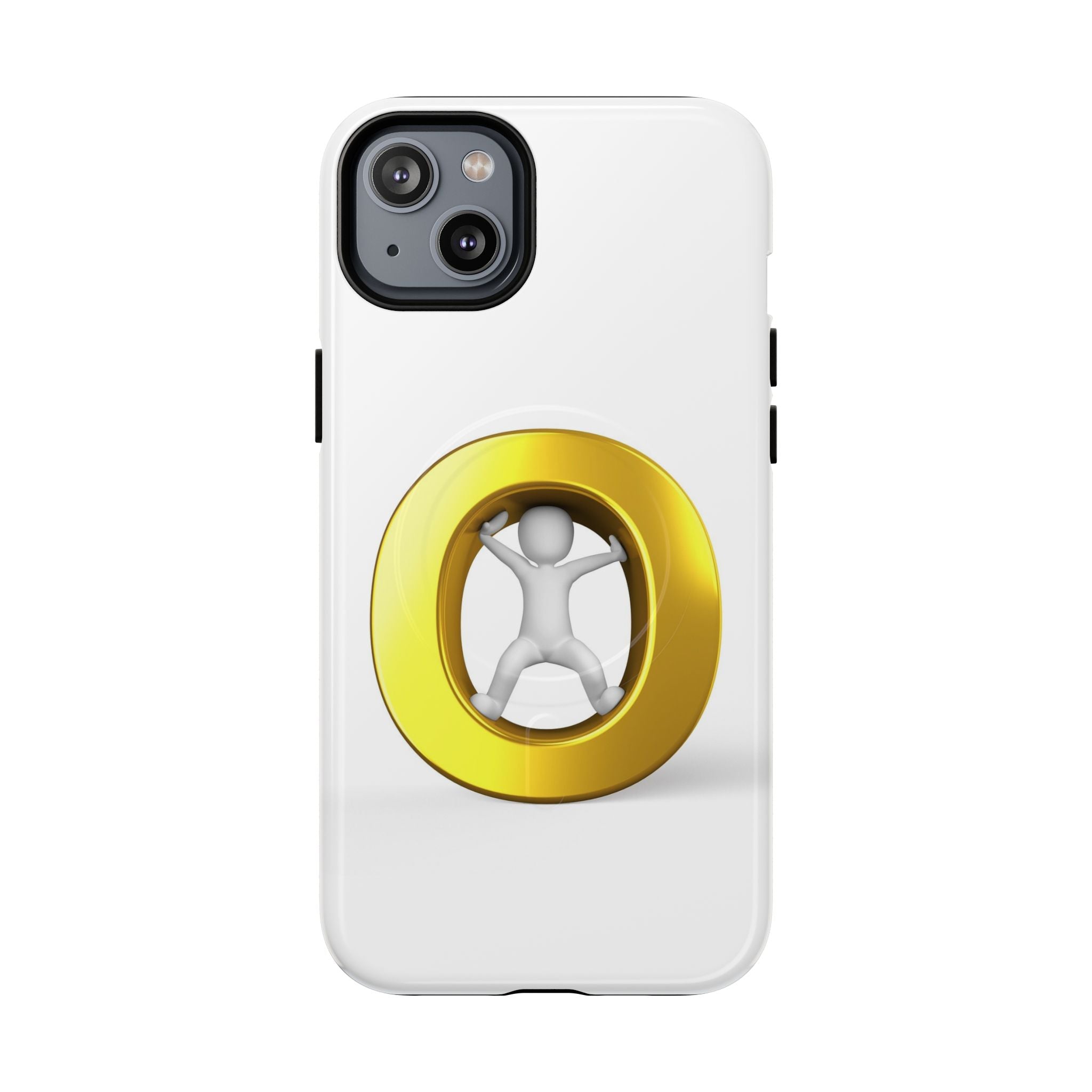 3D Gold Letter O Figure Phone Case | Tough Magnetic Case
