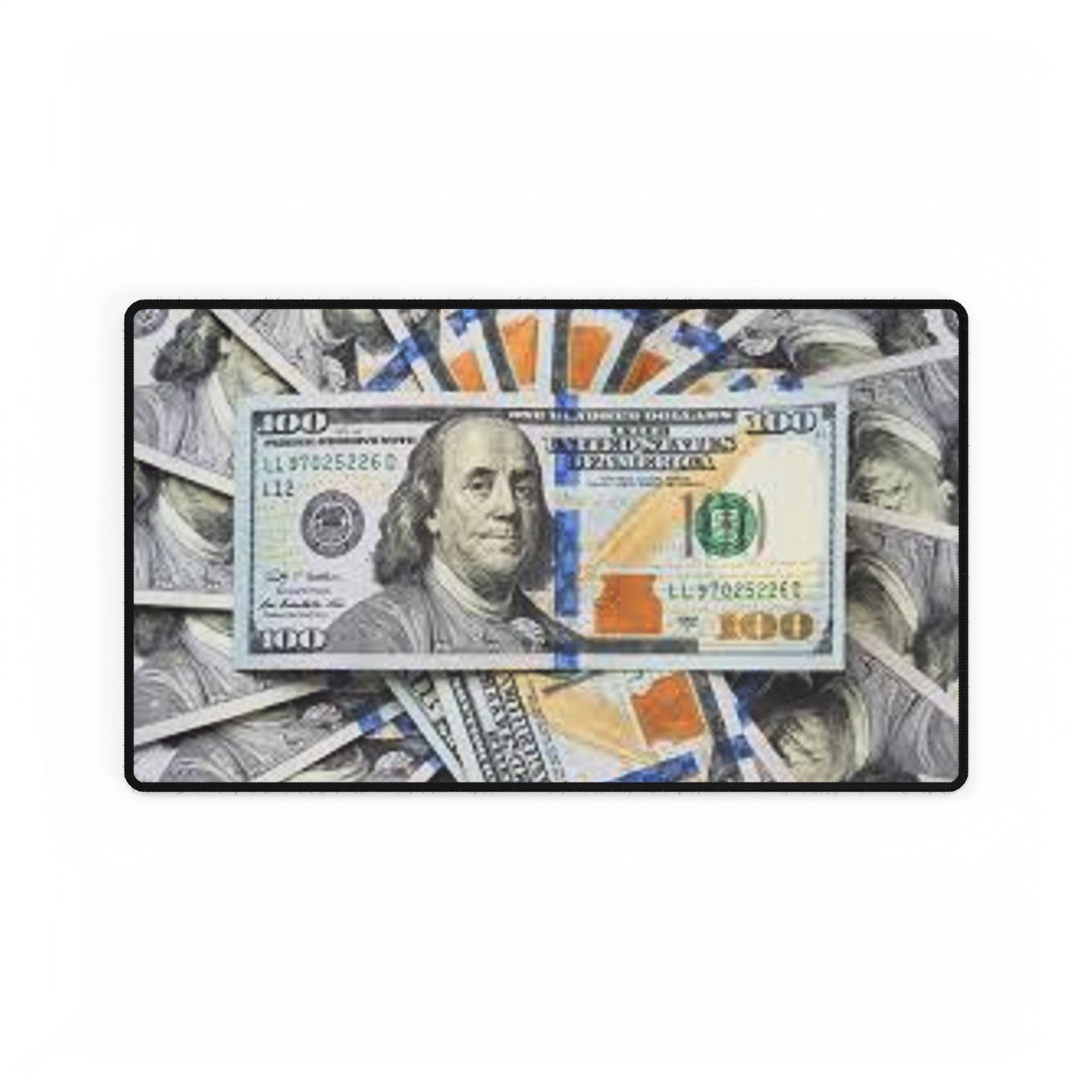 Tapis de bureau billet de cent dollars | Tapis de souris de jeu imprimé argent, grand tapis de bureau
