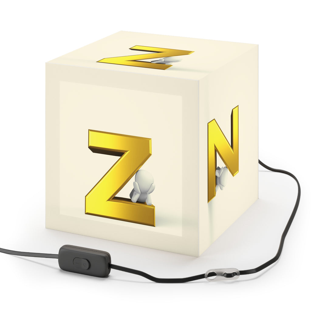 Gold Letter Z Cube Lamp | Light Cube Lamp