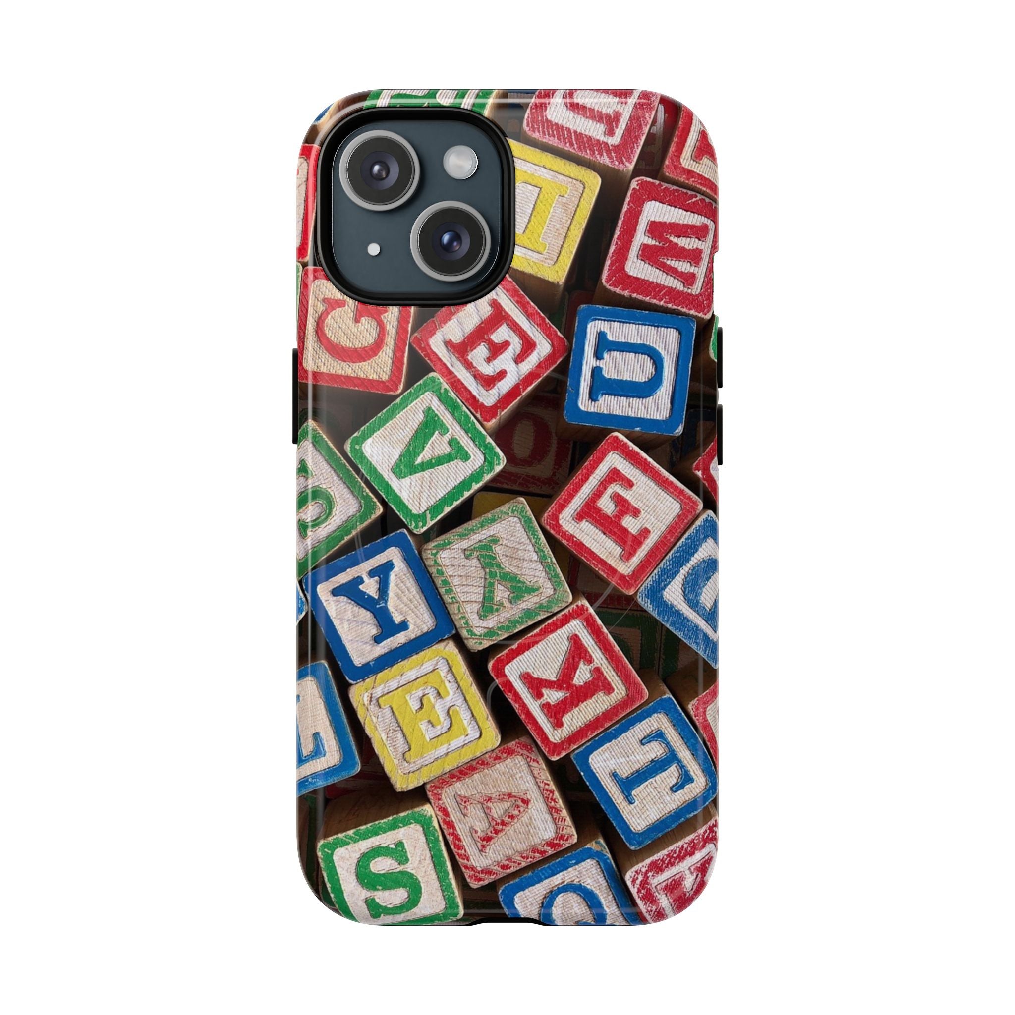 Vintage Alphabet Blocks Phone Case | Tough Magnetic Case