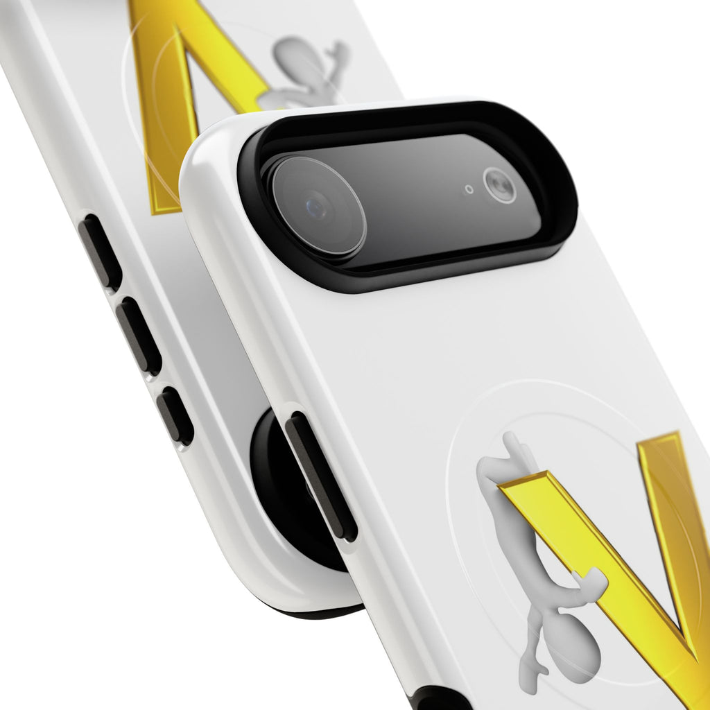 3D Yellow V Letter Phone Case Tough Magnetic Case | Monogram V iPhone Cover