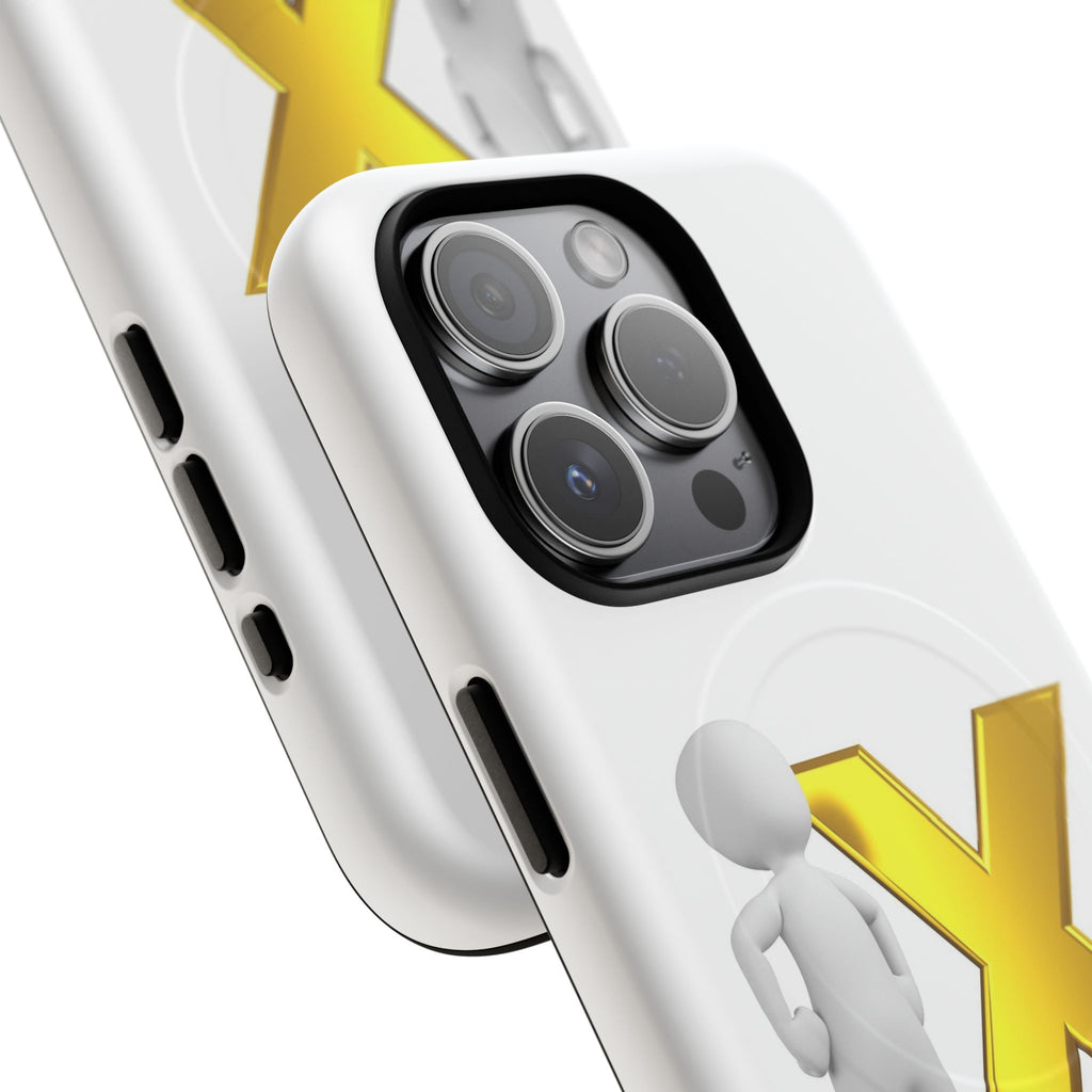 Gold X with 3D Figure iPhone Case | Tough Magnetic Case
