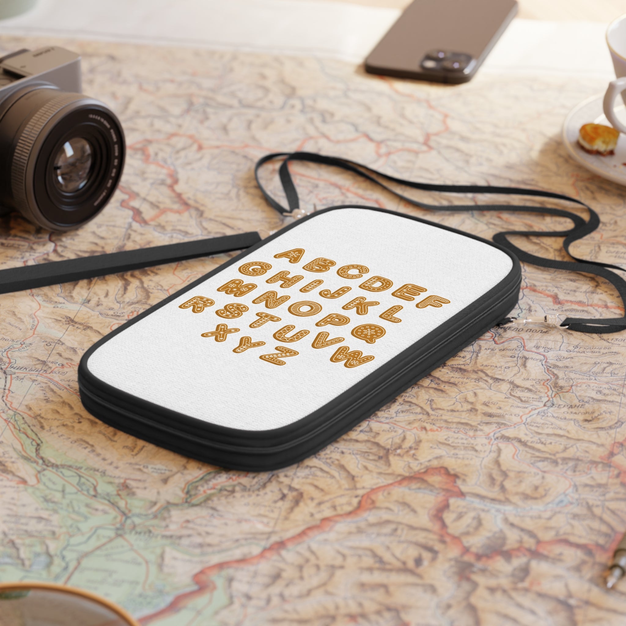 Cookie Alphabet Passport Wallet | Gingerbread Letter Travel Pouch