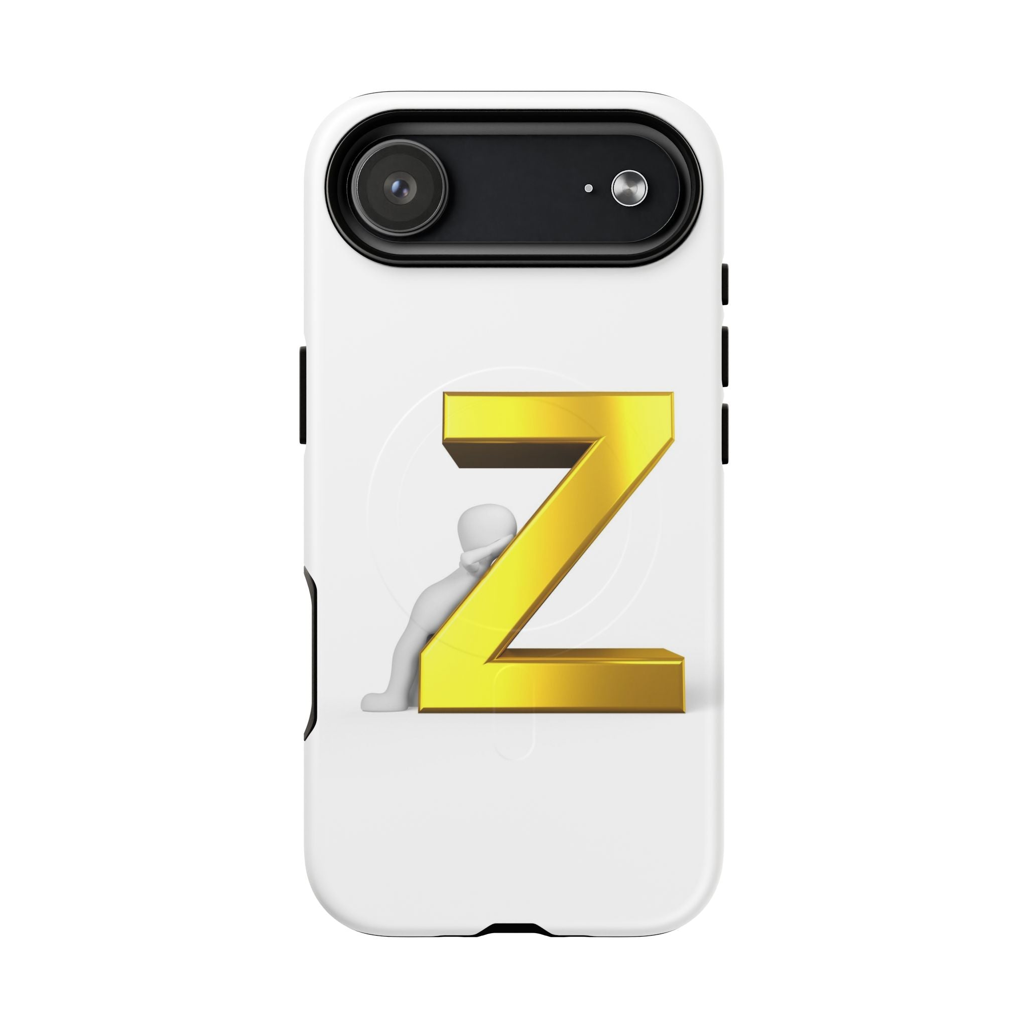 Coque de téléphone 3D Lettre Z Dorée | Coque magnétique robuste