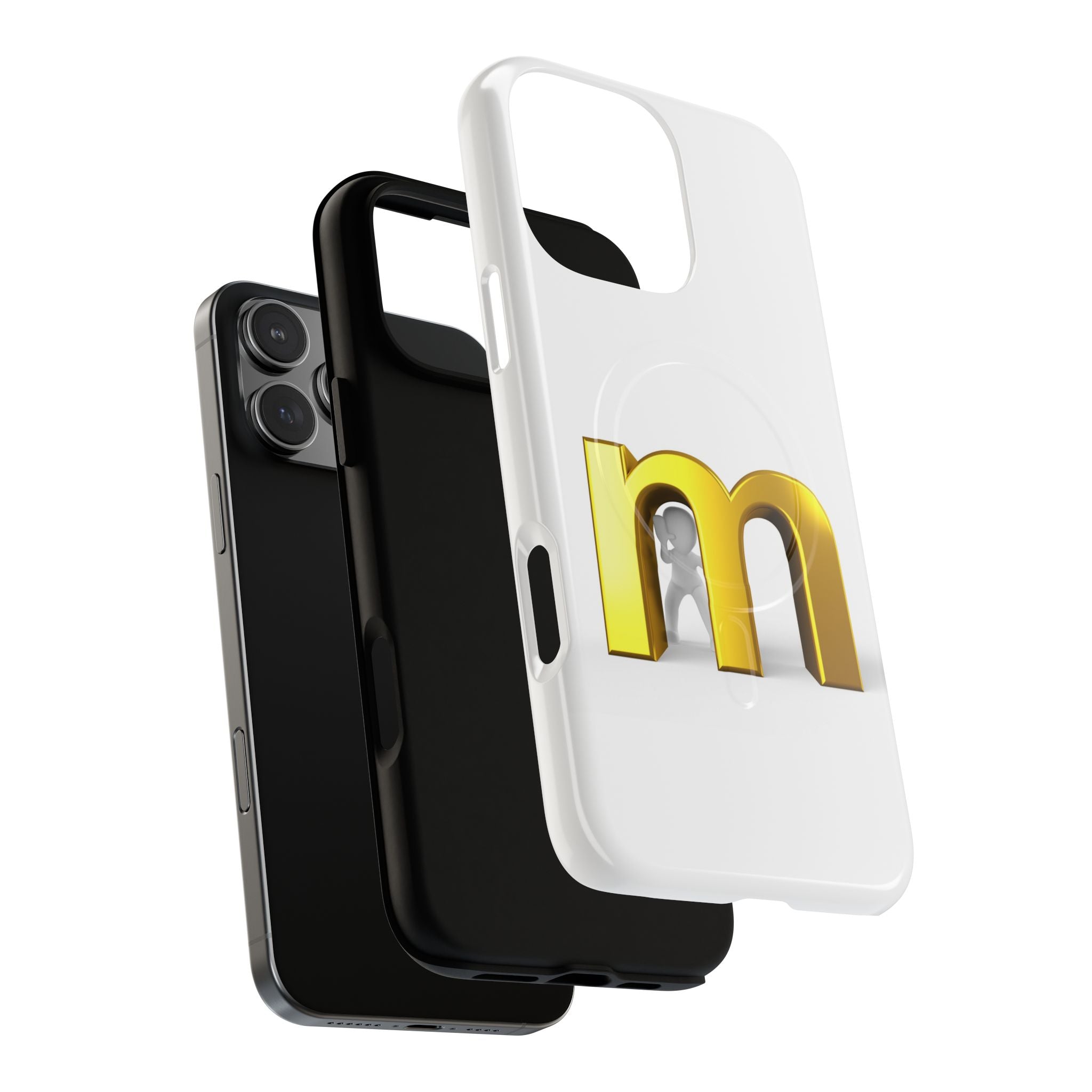 Gold Letter M phone case | Magnetic Tough Case, Monogram Initial