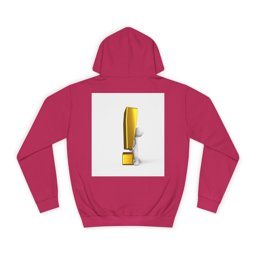 Gold Exclamation Mark Hoodie | Minimal Symbol Sweatshirt