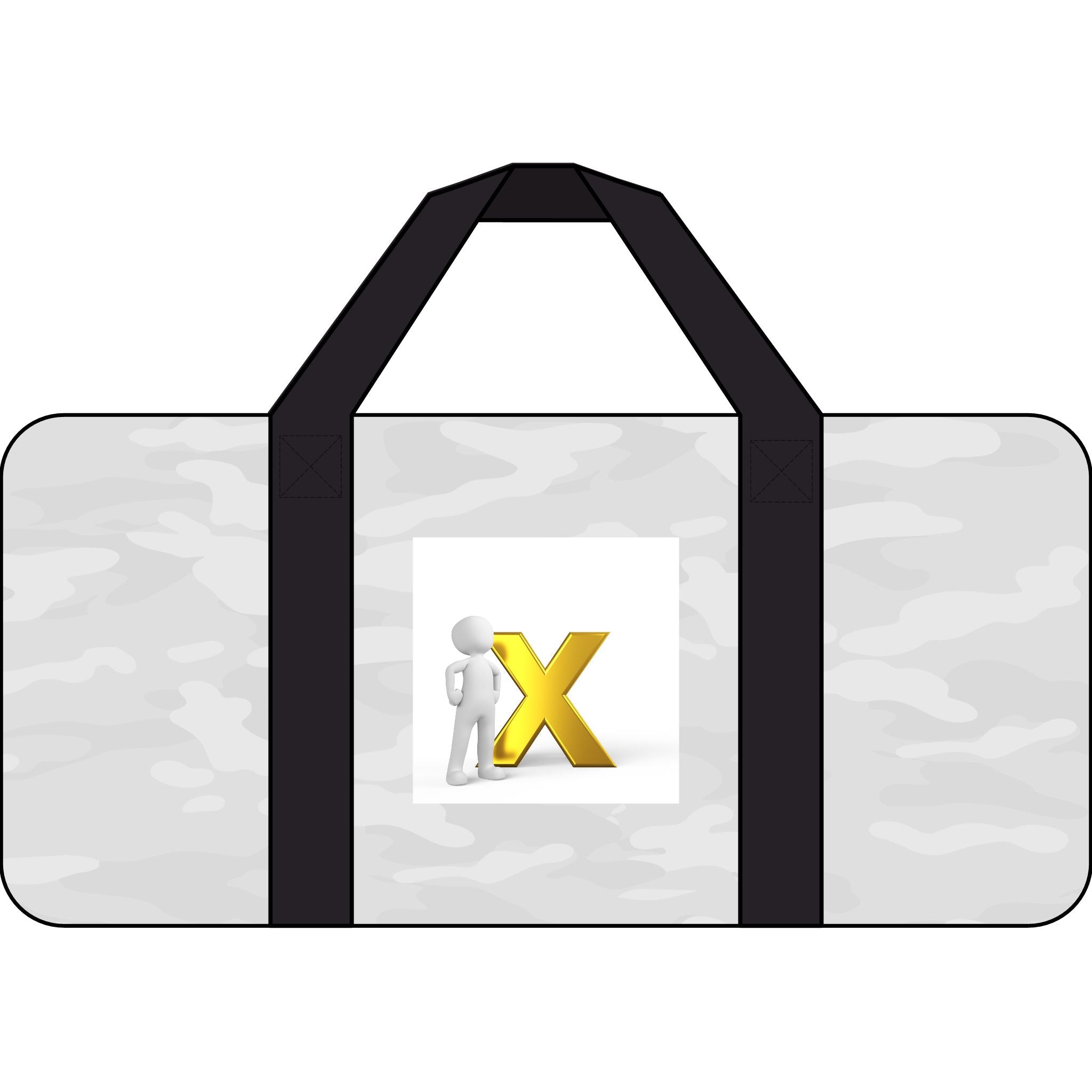 Yellow X Logo Tripper Duffel Bag | Checker Strap, Black Camo