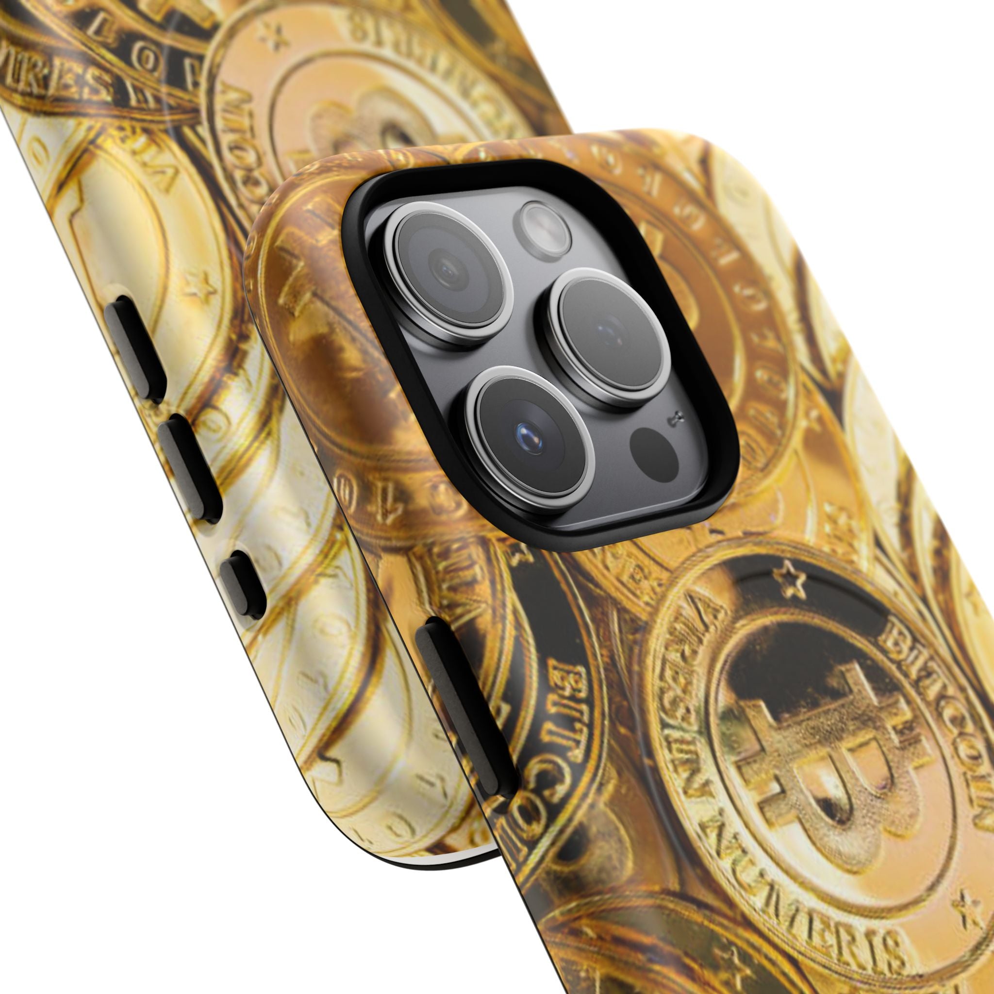 Gold Bitcoin Coins Phone Case | Tough Magnetic Case