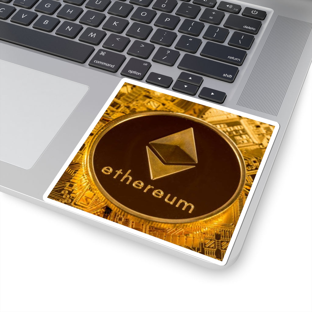 Ethereum Coin Sticker | Crypto Logo Kiss-Cut Vinyl Sticker