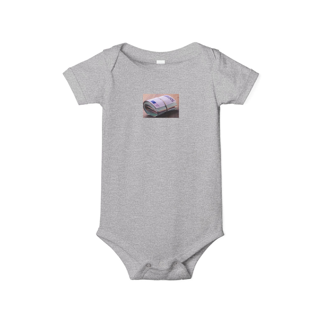 Stack of Cash Graphic Infant One Piece | money print bodysuit