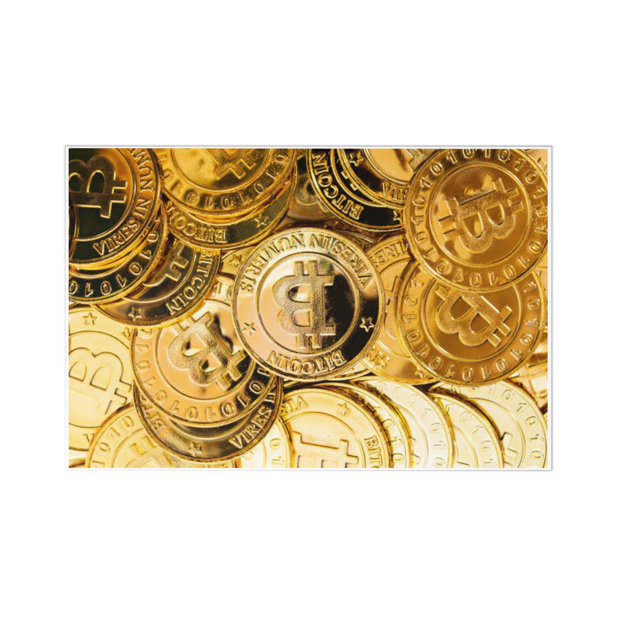 Bitcoin Coins Postcards | Cryptocurrency Crypto Art Postcard Set (7 pcs)