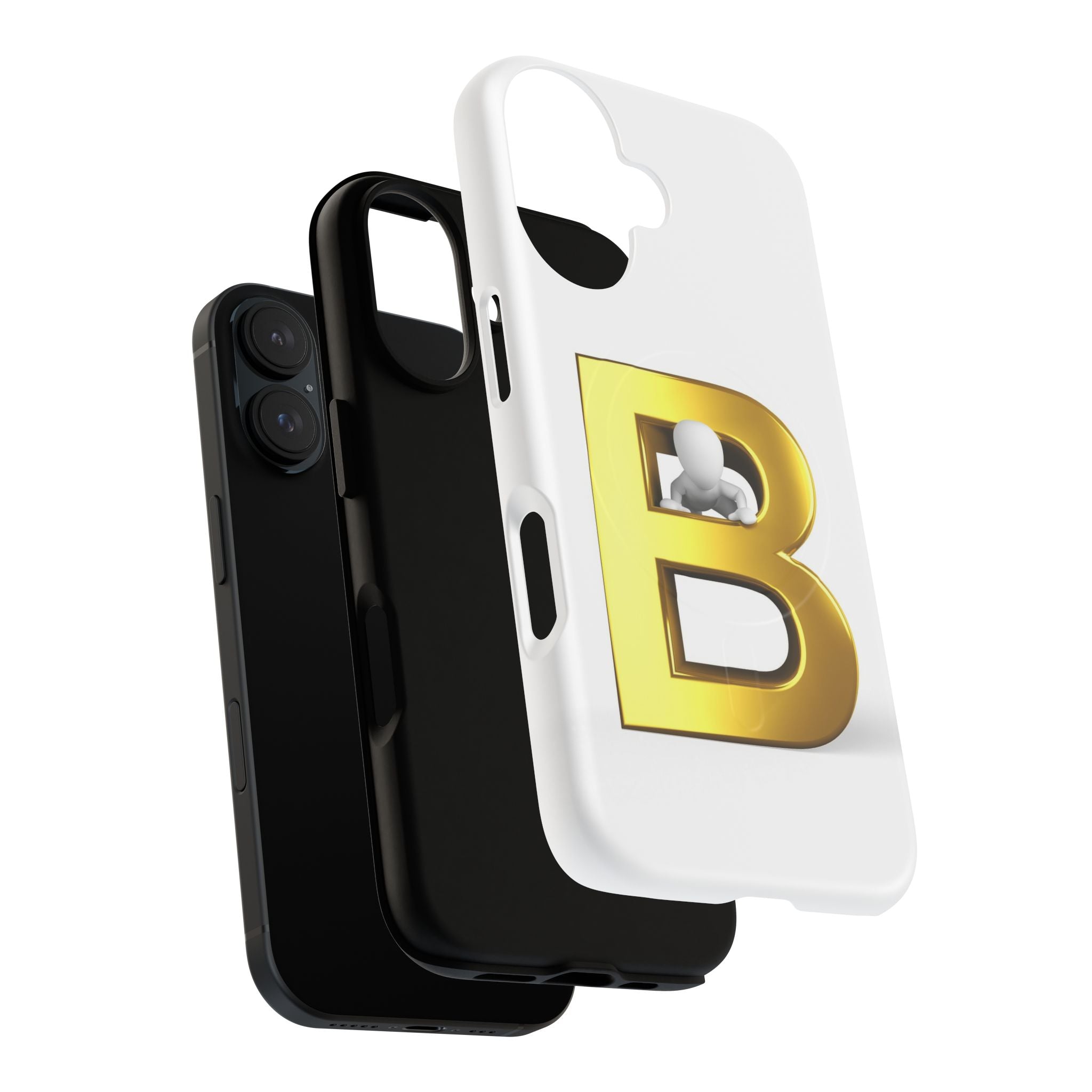 Gold 3D Letter B phone case | Tough Magnetic Case