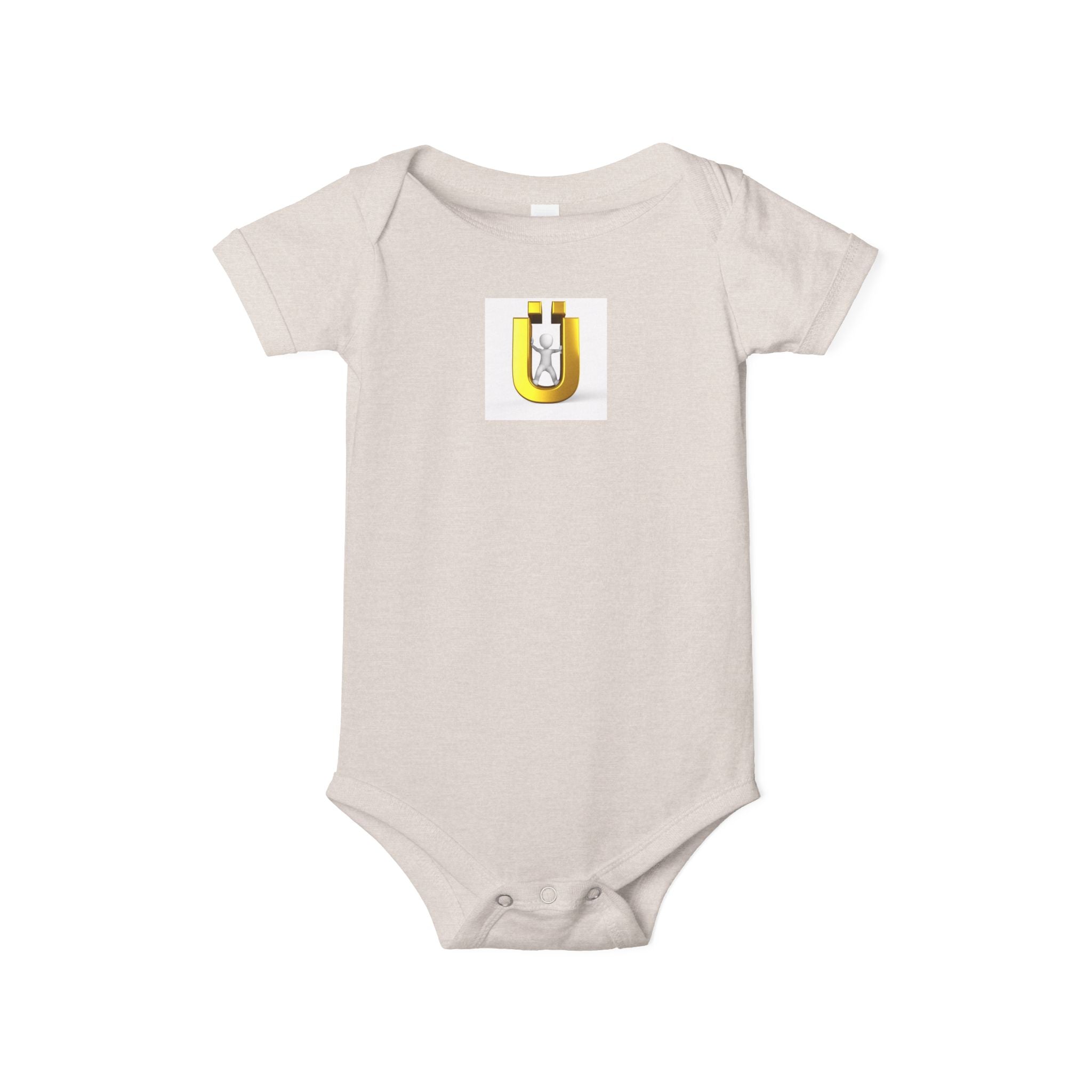 Body pour bébé lettre dorée Ü | Motif de body pour nourrisson