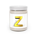 Gold Letter Z Initial Candle, Soy Candle 9oz | Monogram Scented Jar