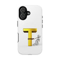 Gold Letter T with Tugging Figure phone case | Magnetic Tough Case