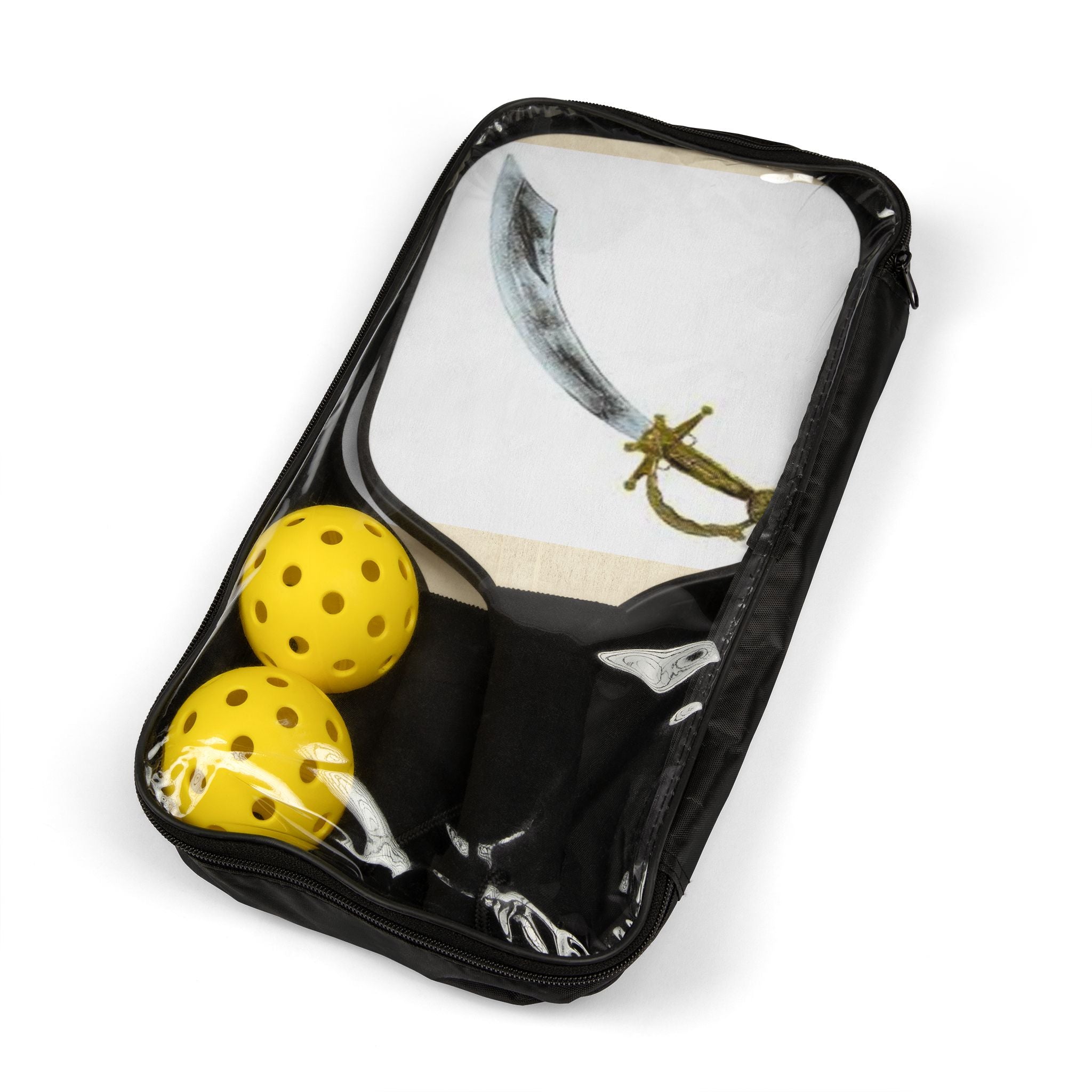 Pirate Cutlass Illustration Pickleball Paddle Set | Pickleball Kit