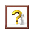 3D Question Mark Figure Jewelry Box | Black Keepsake Trinket Box