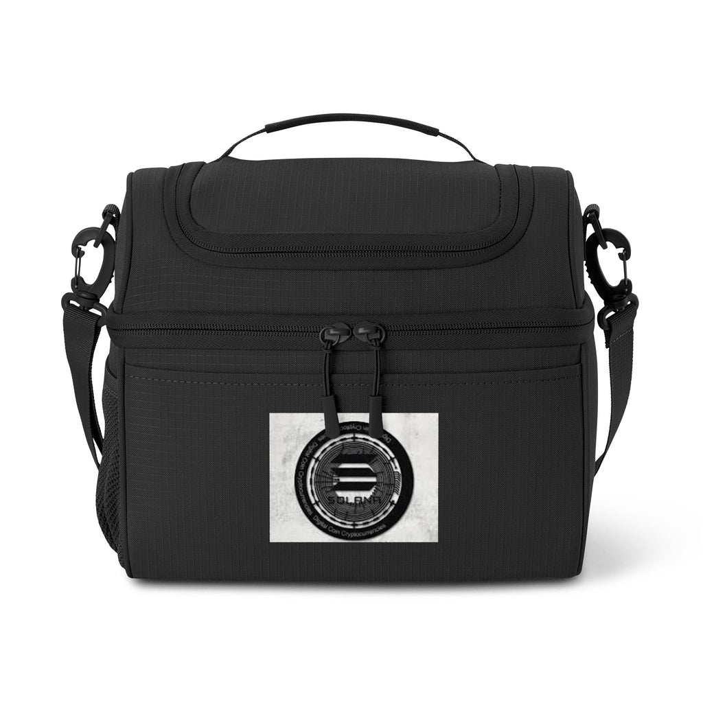 Solana Cryptocurrency Cooler Bag | Insulated Lunch Tote, Black