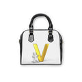 Gold Letter V with Mini Figure Shoulder Handbag | Monogram Initial Purse