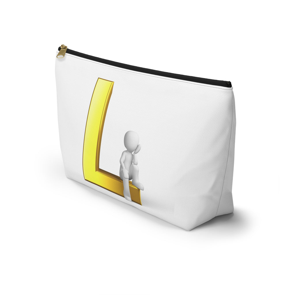 3D Letter L with Sitting Figure Accessory Pouch