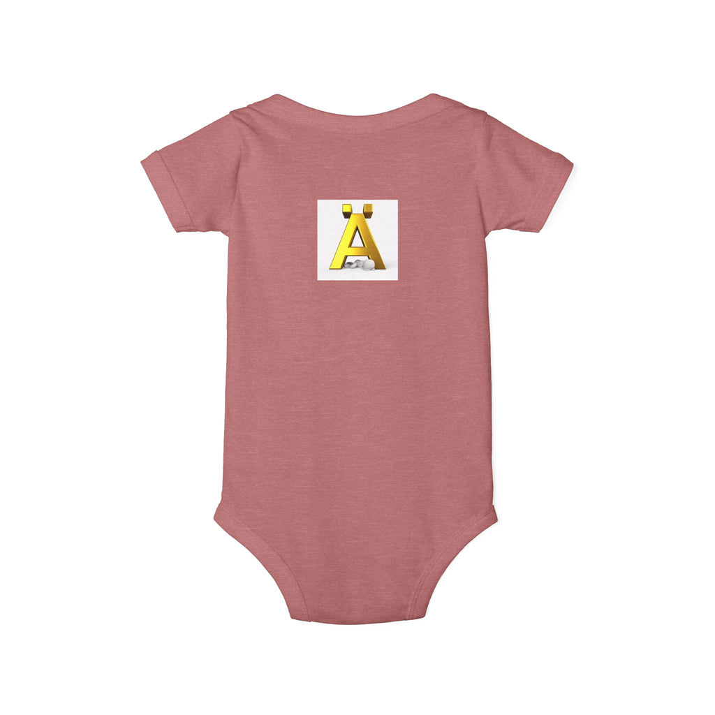 Yellow Letter Ä Baby Onesie | Infant Jersey One Piece