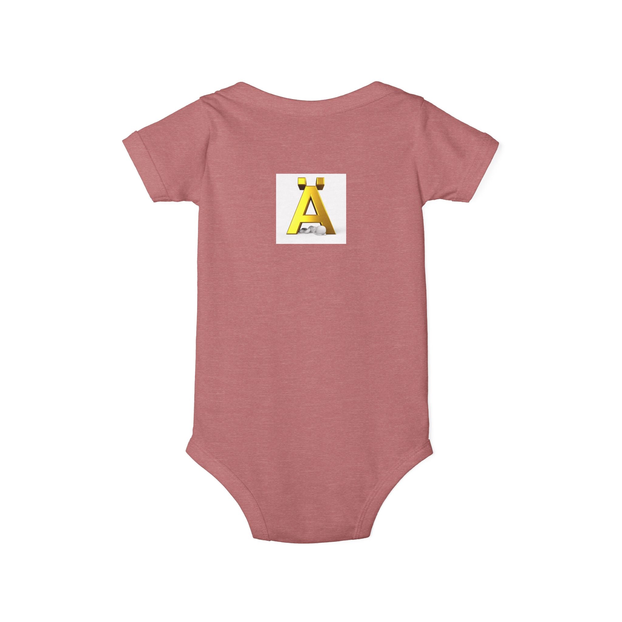 Yellow Letter Ä Baby Onesie | Infant Jersey One Piece