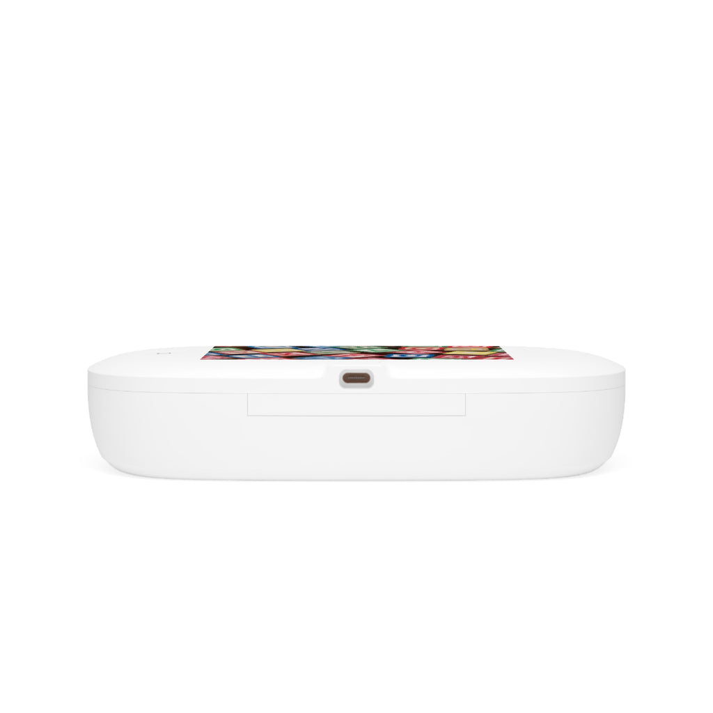Alphabet Blocks Pattern UV Phone Sanitizer and Wireless Charging Pad | Baby ABC Design