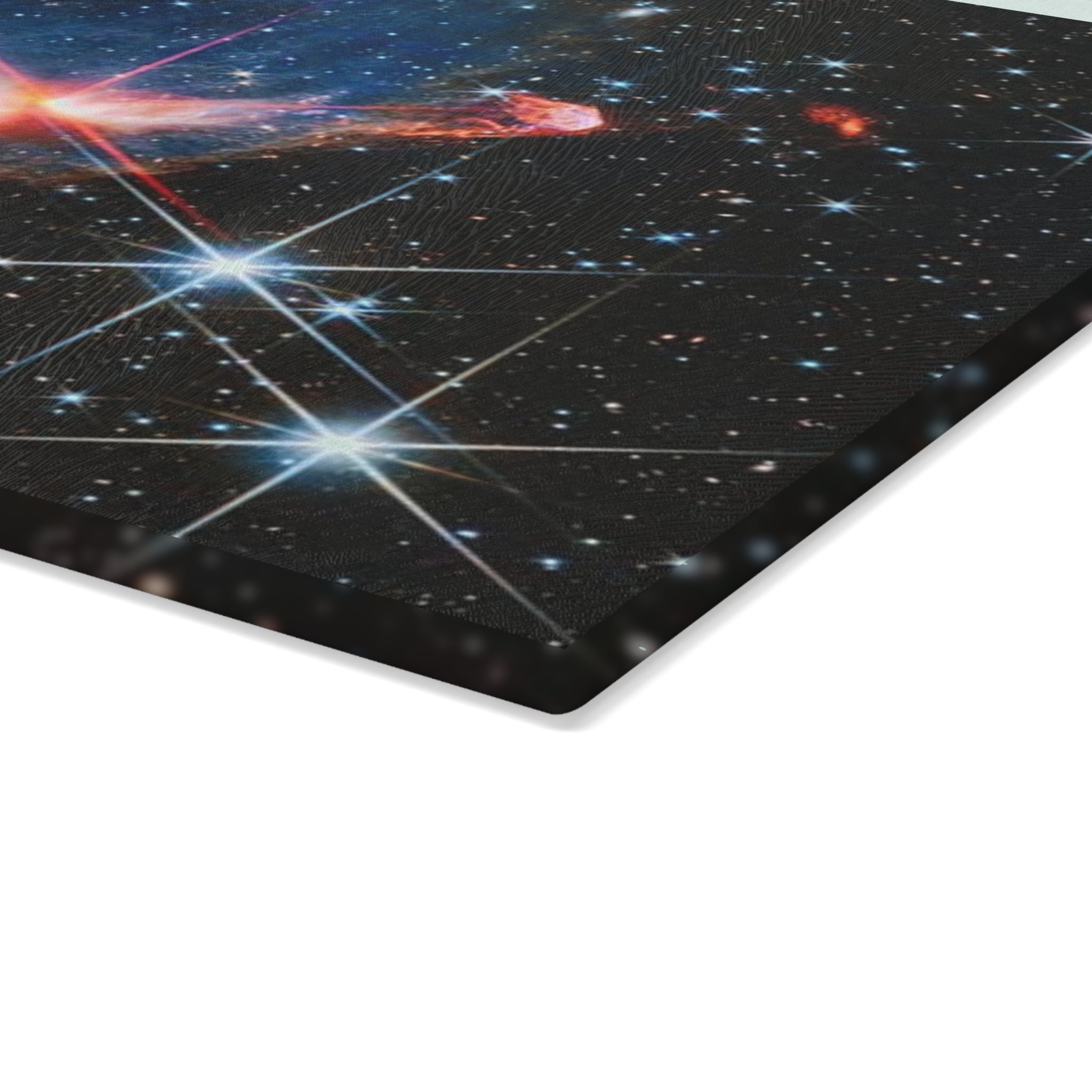 Cosmic Nebula Galaxy Glass Cutting Board | Space Starfield Kitchen Decor