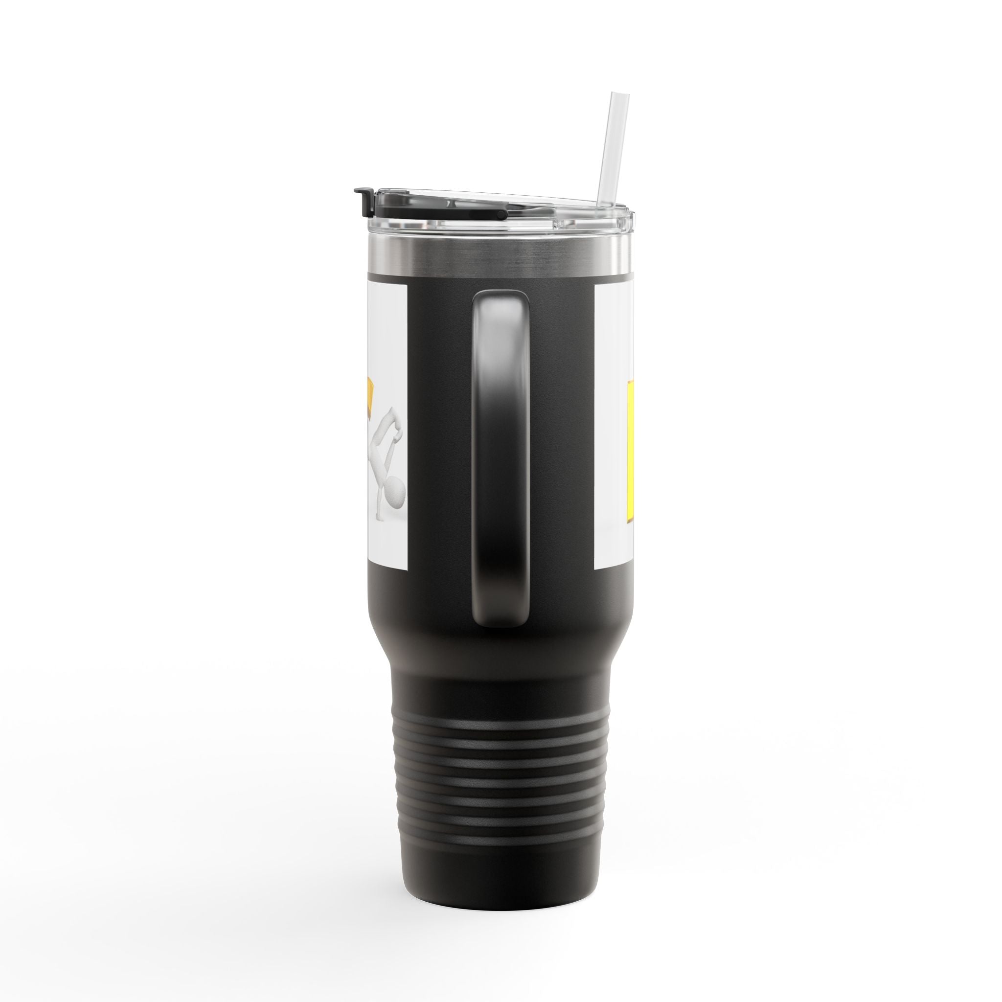 Yellow Letter R Character Travel Mug | 40oz Insulated Tumbler