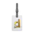 Gold Letter D monogram luggage tag | Saffiano polyester rectangle