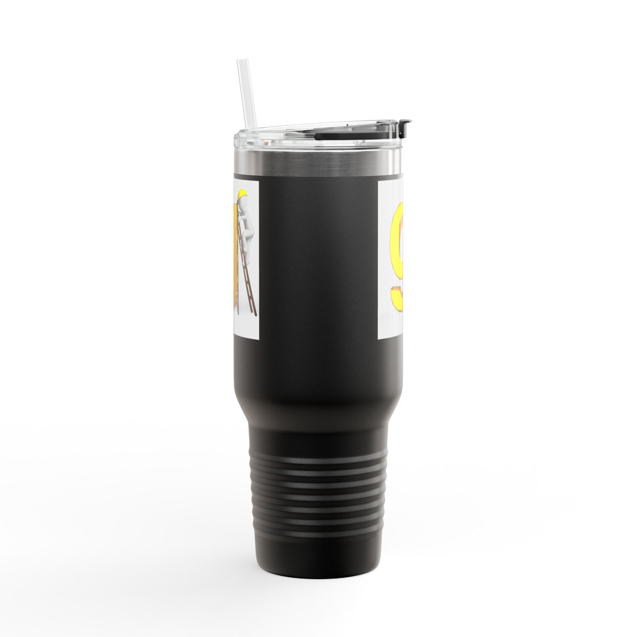 Yellow Letter G Monogram Travel Mug | 40oz Insulated Tumbler