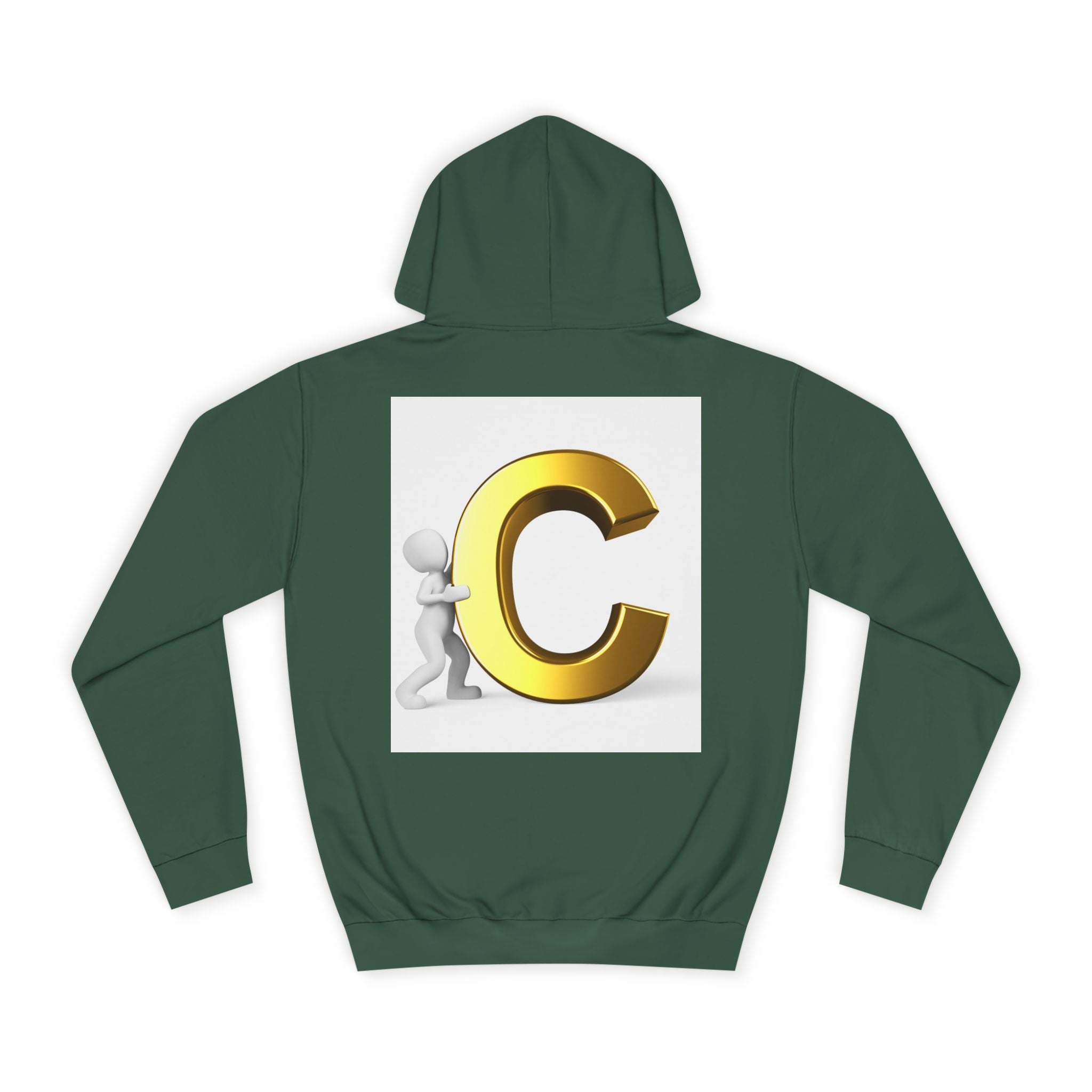 Gold Letter C Hoodie | Monogram Initial C Sweatshirt