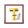 Letter T Sculpture Jewelry Box | Initial Monogram Keepsake