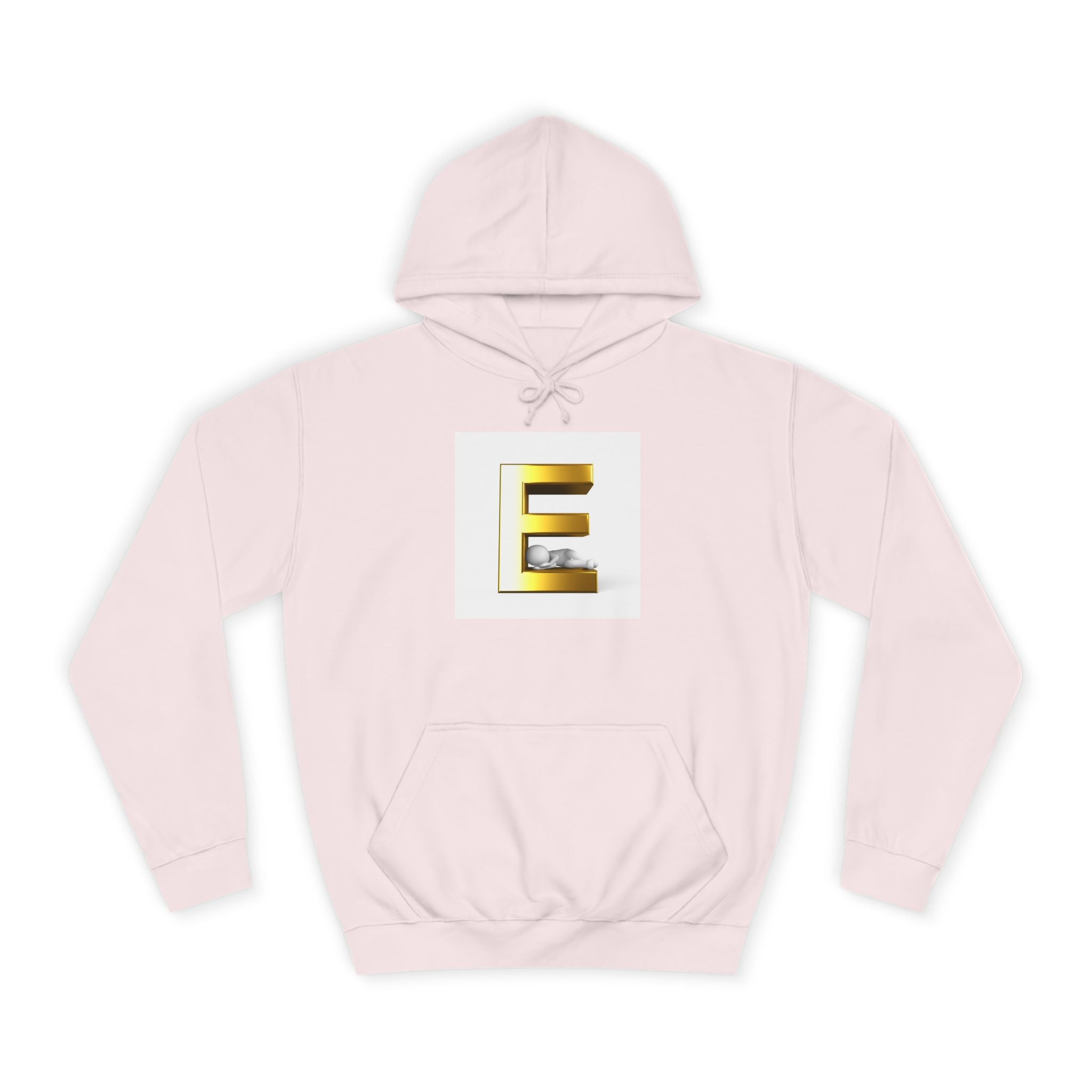 Sweat à capuche lettre E 3D dorée | Sweat-shirt initial monogramme