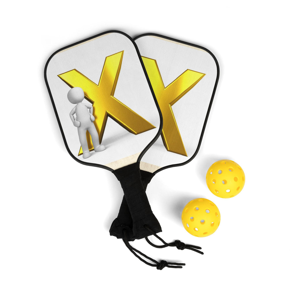 Gold X Logo Pickleball Paddle Set | Pickleball Kit