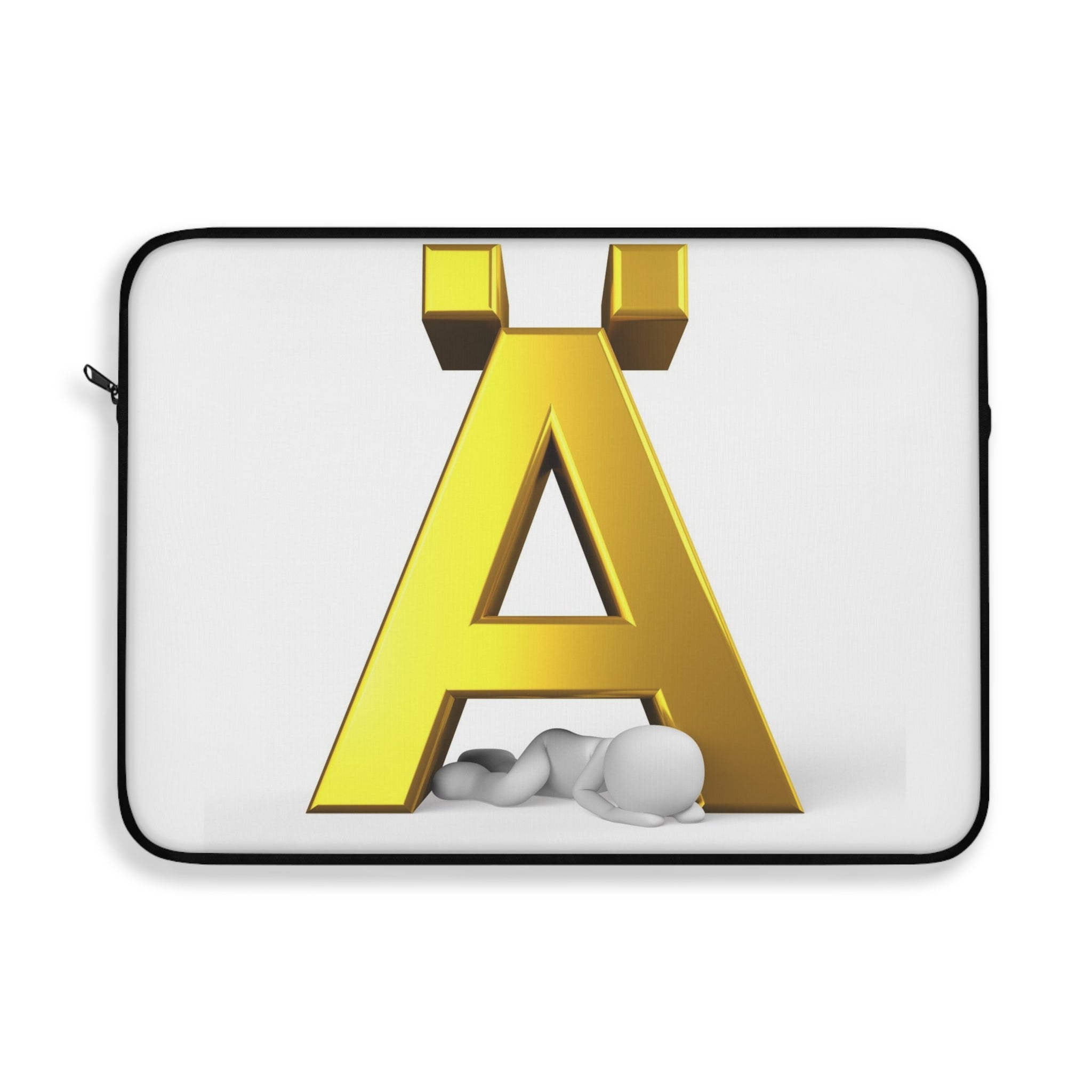 Housse d'ordinateur portable monogramme lettre Ä or | Design scandinave initial