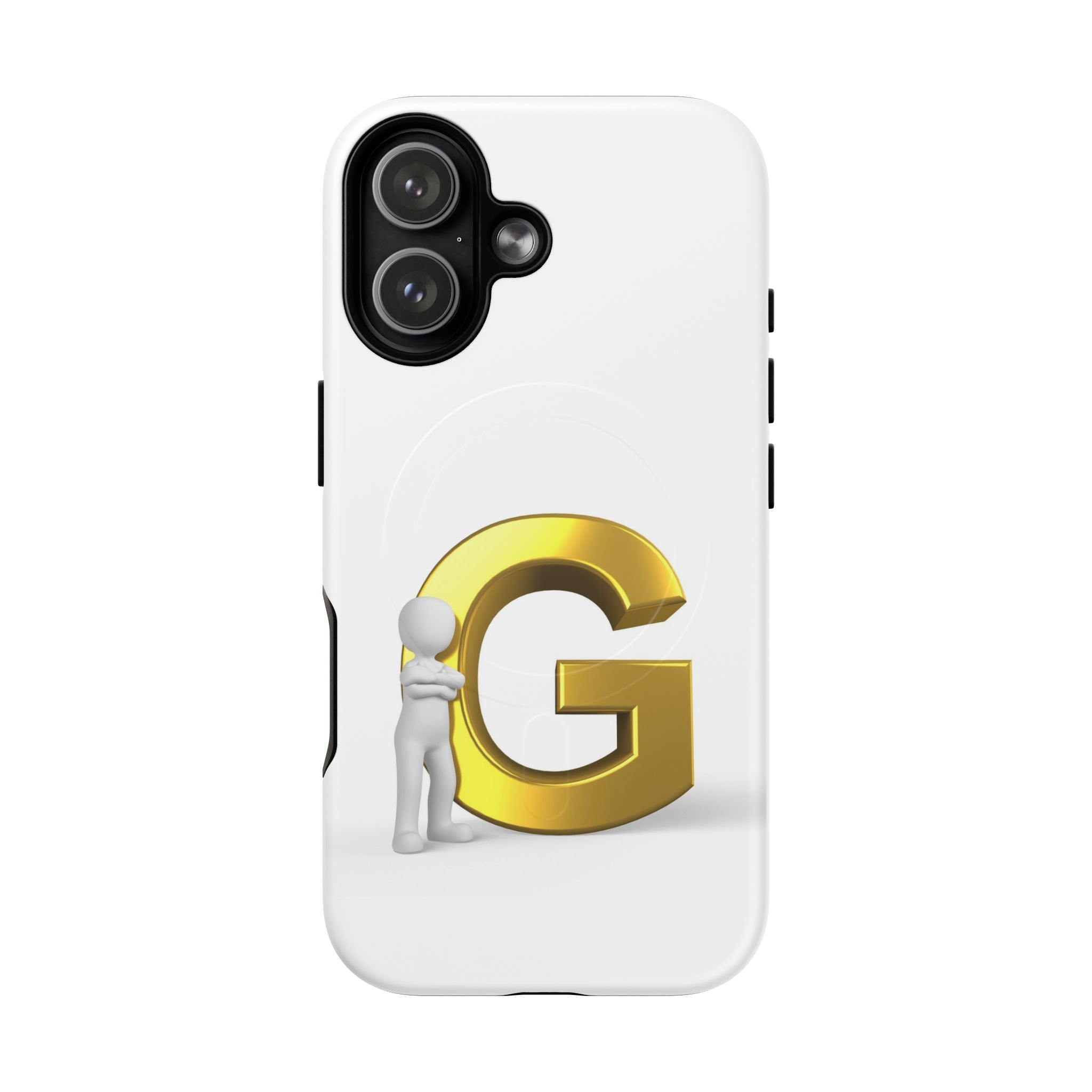 Coque de téléphone Monogramme Lettre G Dorée | Coque magnétique résistante
