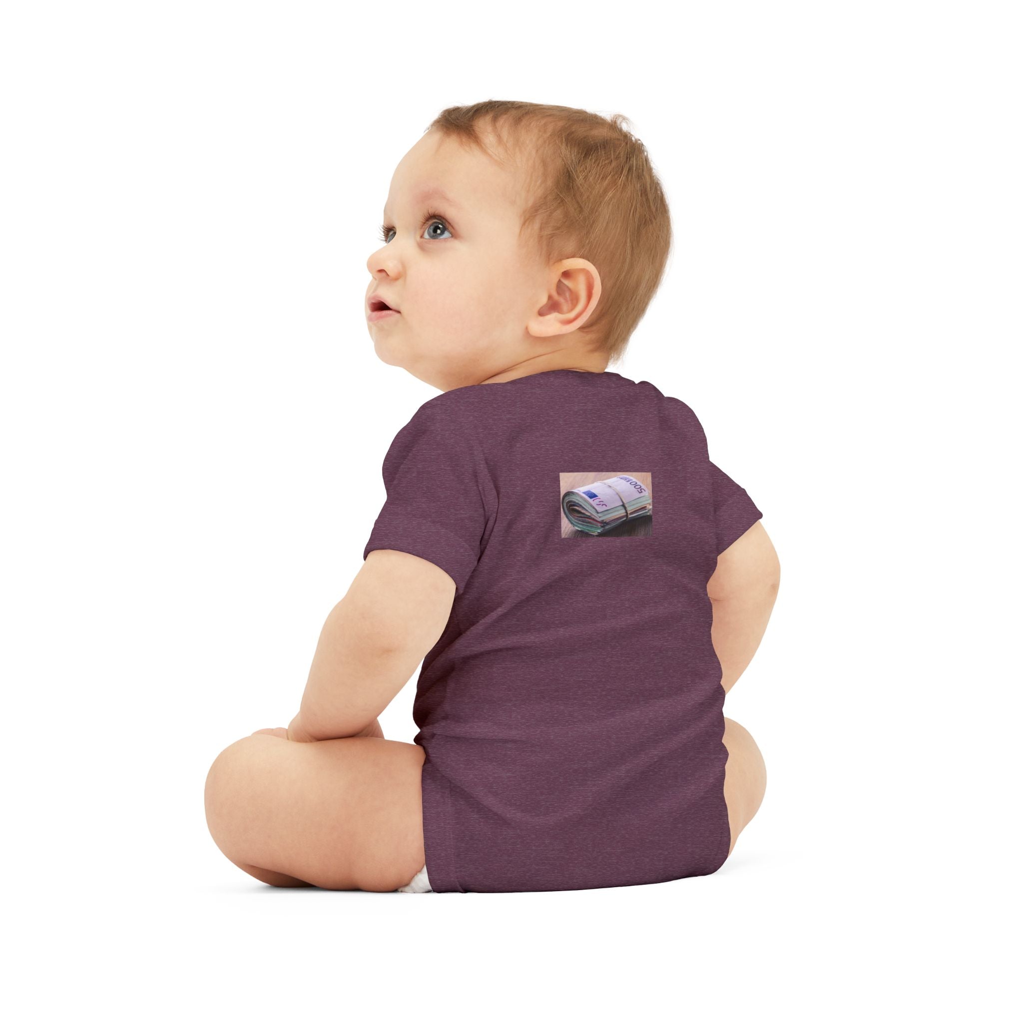 Stack of Cash Graphic Infant One Piece | money print bodysuit